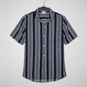 H&M Navy and White Striped Shirt